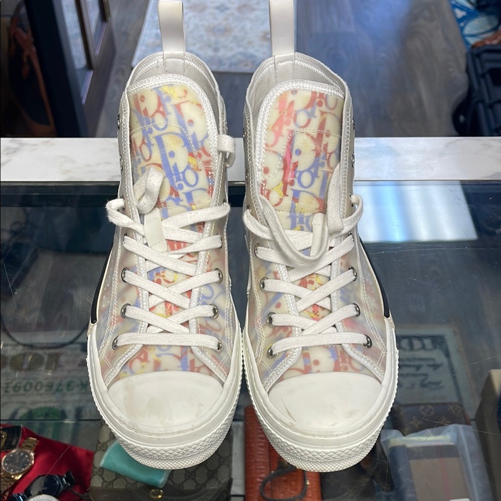 Dior High-Top Sneakers with Logo Design